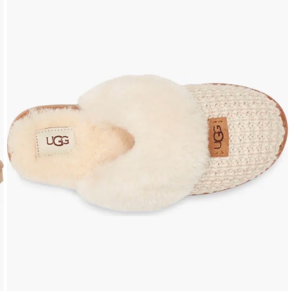 UGG Cream and Tan Shearling Slippers - Picture 2 of 2